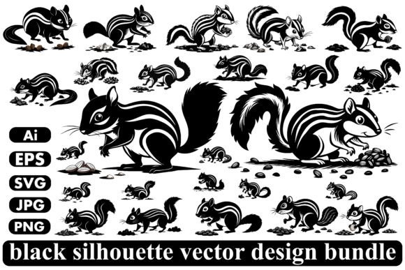A Chipmunk Silhouette Vector Bundle