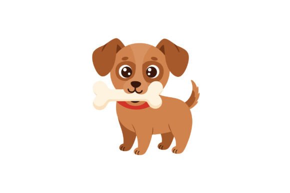 Cute Brown Dog Holding Bone in Mouth – A Designer's Review