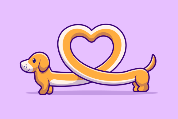 Cute Dachshund Dog with Shape Love: A Designer's Review