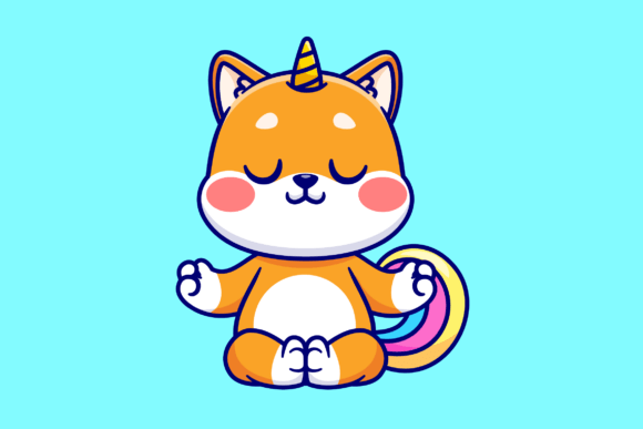 Cute Shiba Inu Dog Unicorn Yoga Cartoon: A Designer's Review