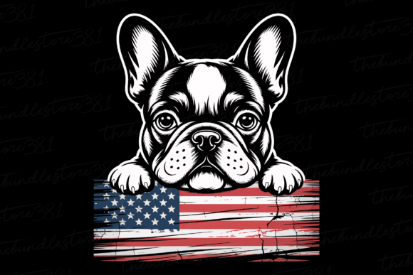 Dog, USA Flag, 4th of July