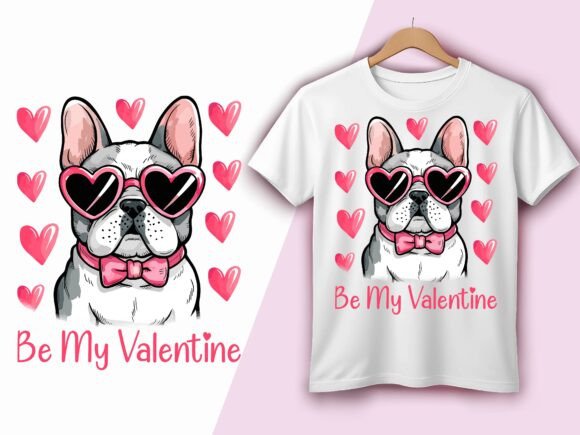French Bulldog Be My Valentine Cute Dog