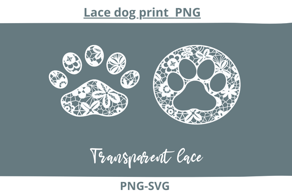 Lace Dog Print PNG Chinoiserie Trendy